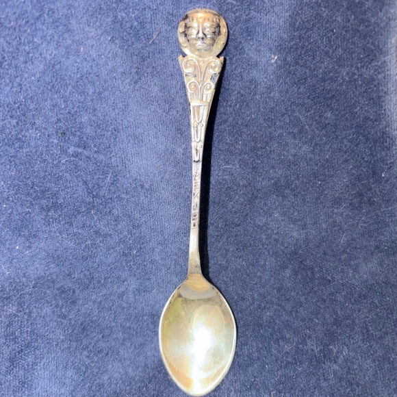 Other - Ornate Silver Collectible Spoon with Face Handle